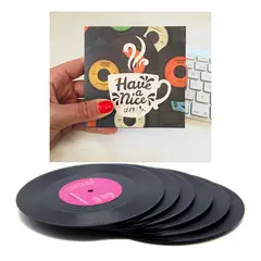 REGALITOLINDO CL - Posavasos Discos de Vinilo - Set de 6 un.