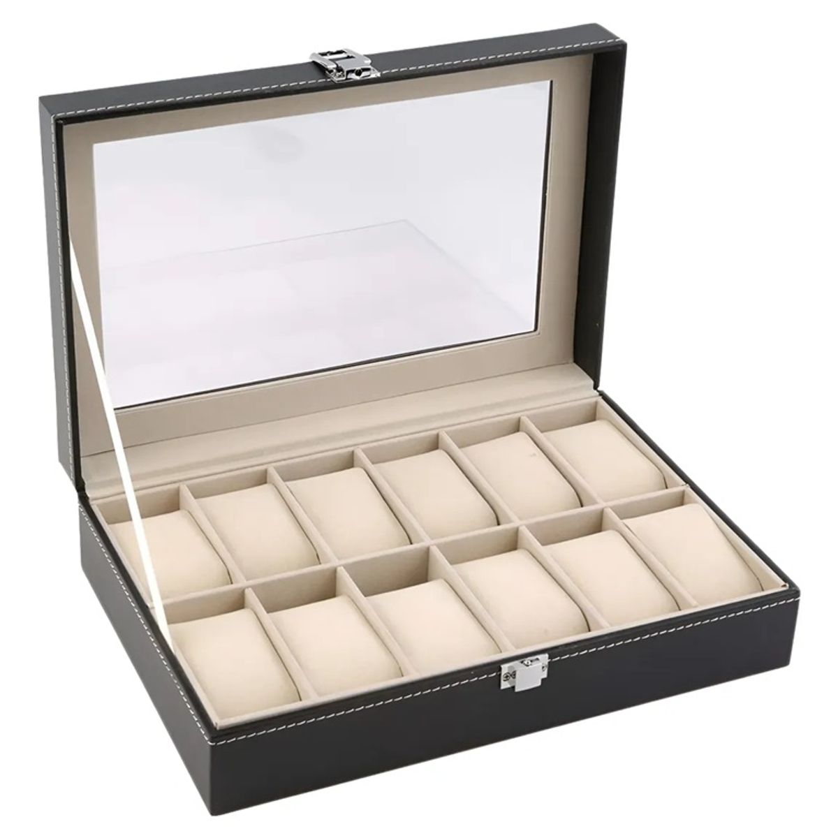 GENERICO - Caja De Reloj Alajero Estuche Para Reloj 12 Relojes Organiza