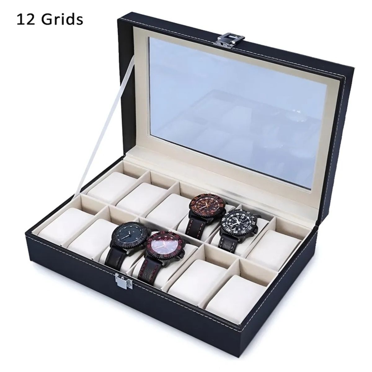 GENERICO - Caja De Reloj Alajero Estuche Para Reloj 12 Relojes Organiza