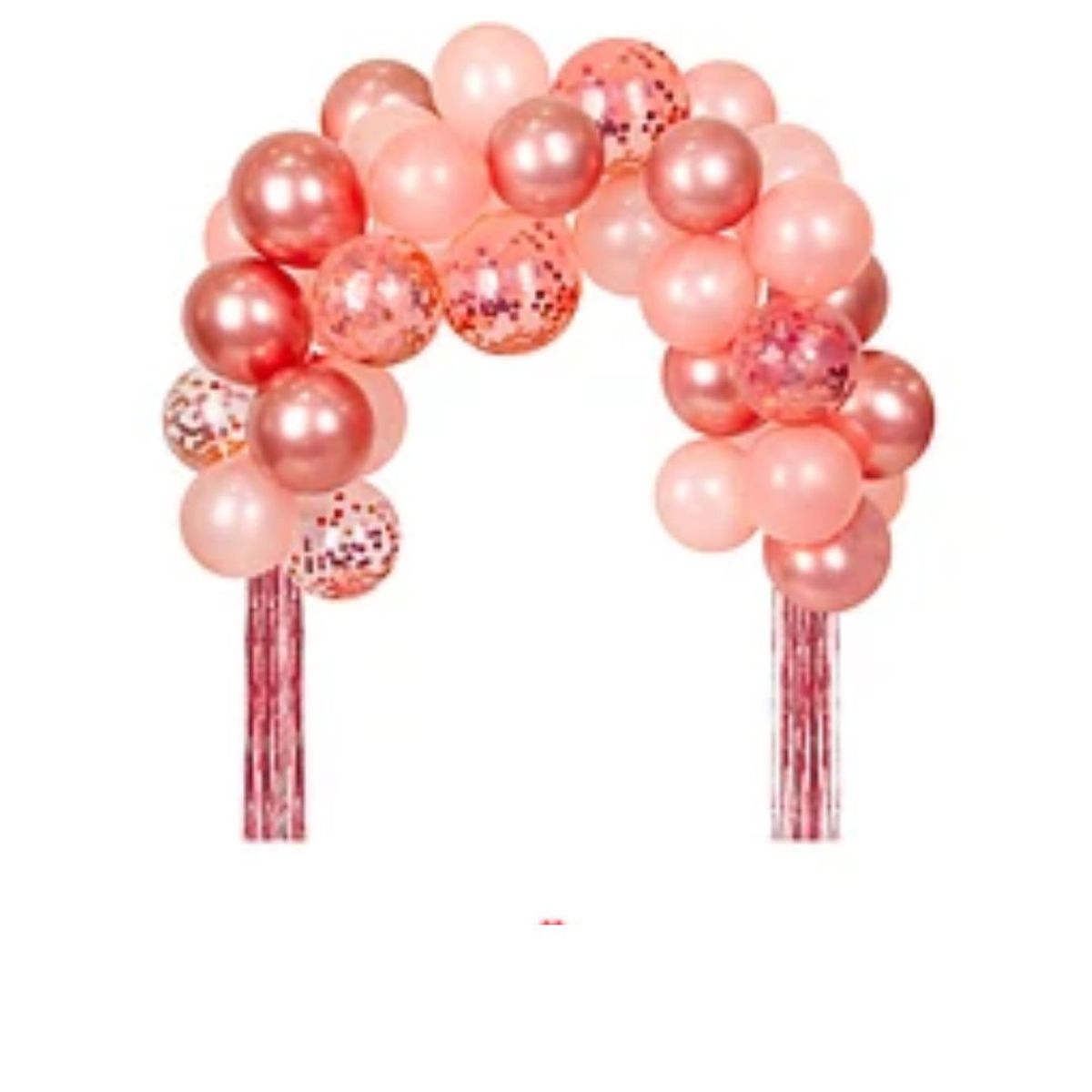 GENERICO - Arco organico de globos latex oro rosa 34pcs