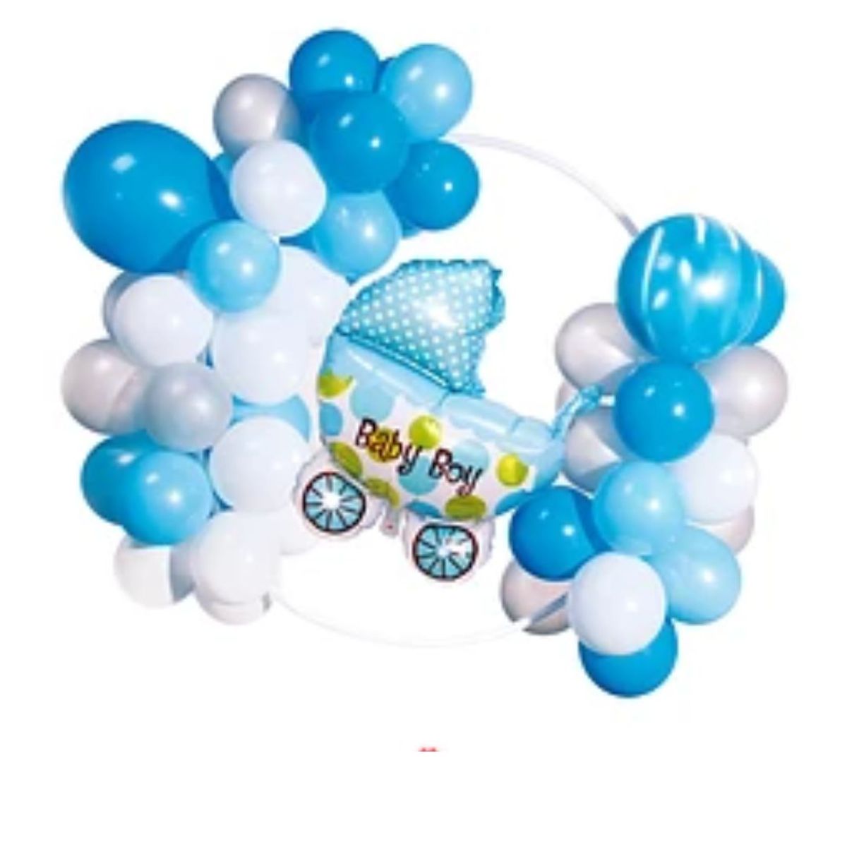 GENERICO - Arco organico de globos de latex Baby Boy azul 55pcs