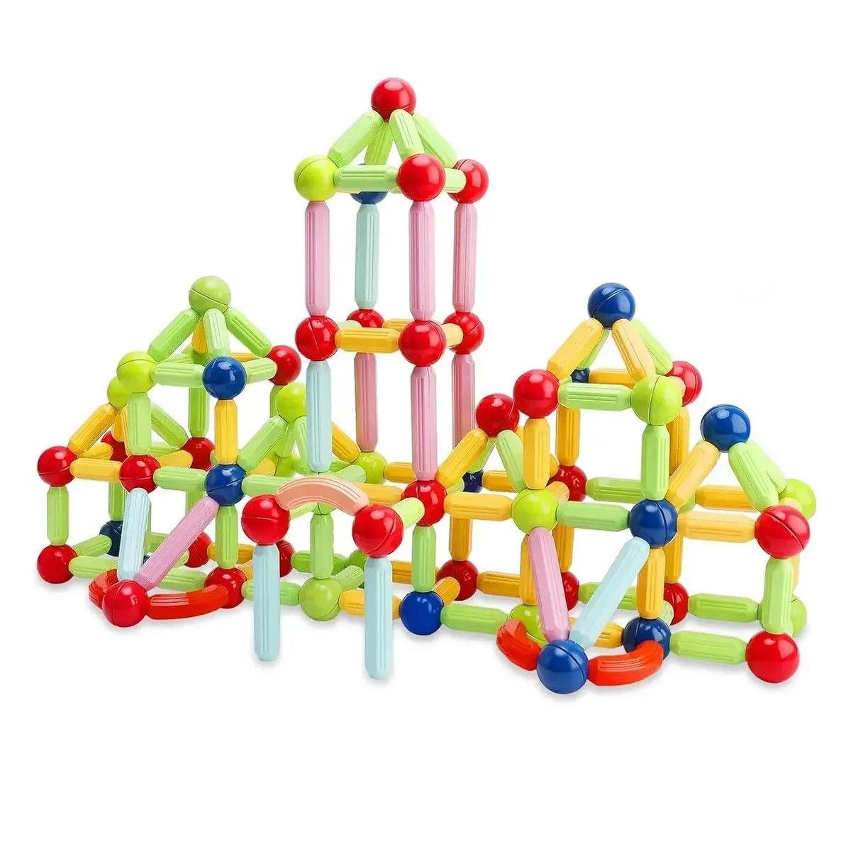 GENERICO - Bloques Magneticos- 42 Piezas Grandes 3d Niños BELUG