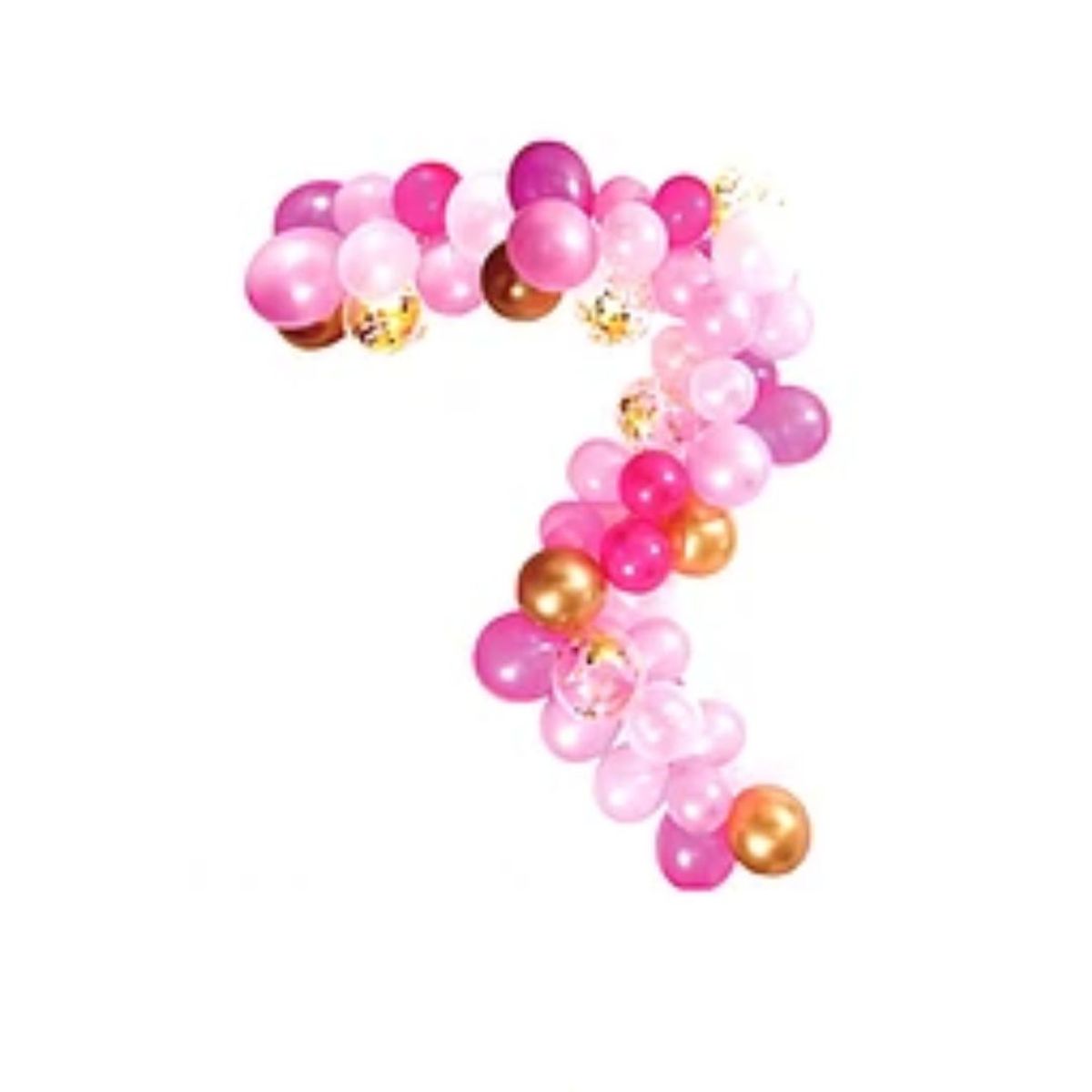 GENERICO - Arco de globos orgánico Rosa 61pcs