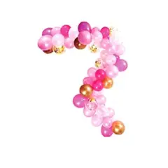 GENERICO - Arco de globos orgánico Rosa 61pcs