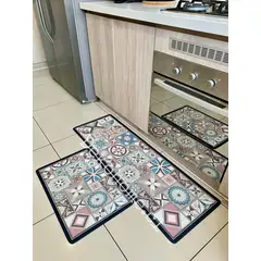 DEKOHOME - SET ALFOMBRA DE COCINA ANTIDESLIZANTE