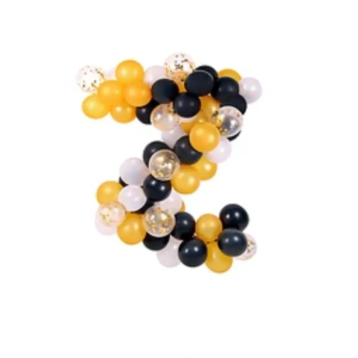 GENERICO - Árco orgánico de globos dorado y negro 98pcs