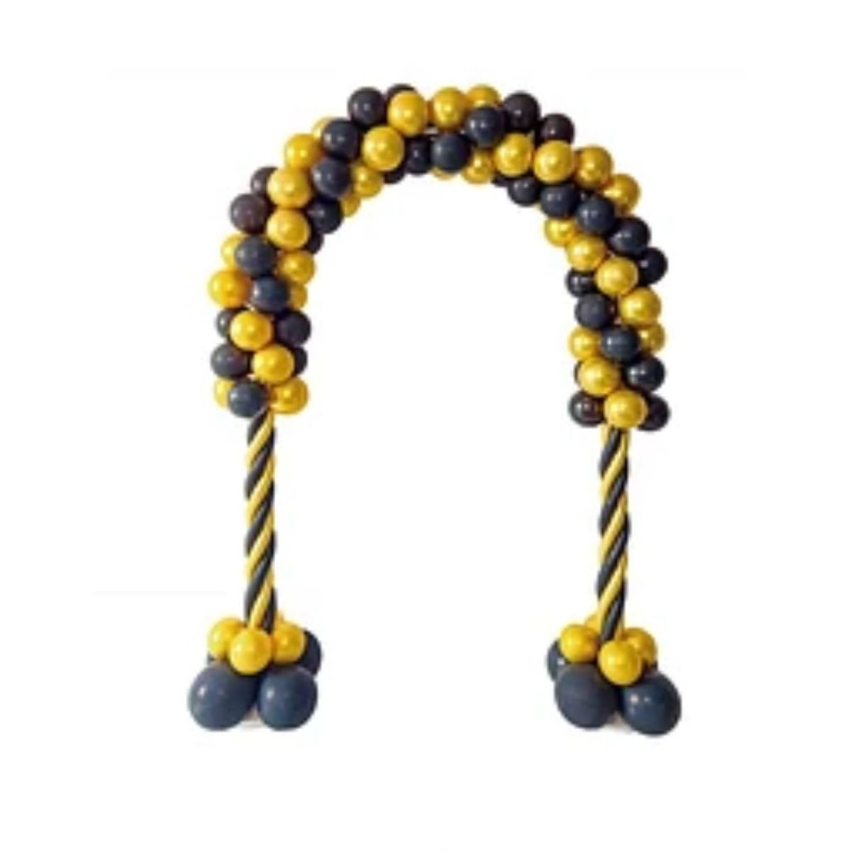 GENERICO - Arco de globos de látex dorado y negro 116pcs 180cm