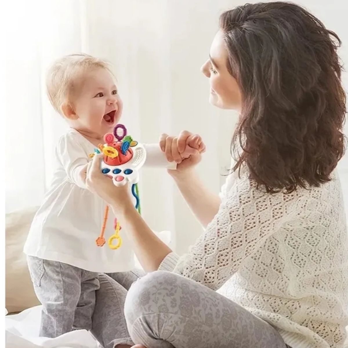 GENERICO - Juguete Sensorial Montessori Con Cordón Montessori 4 En 1