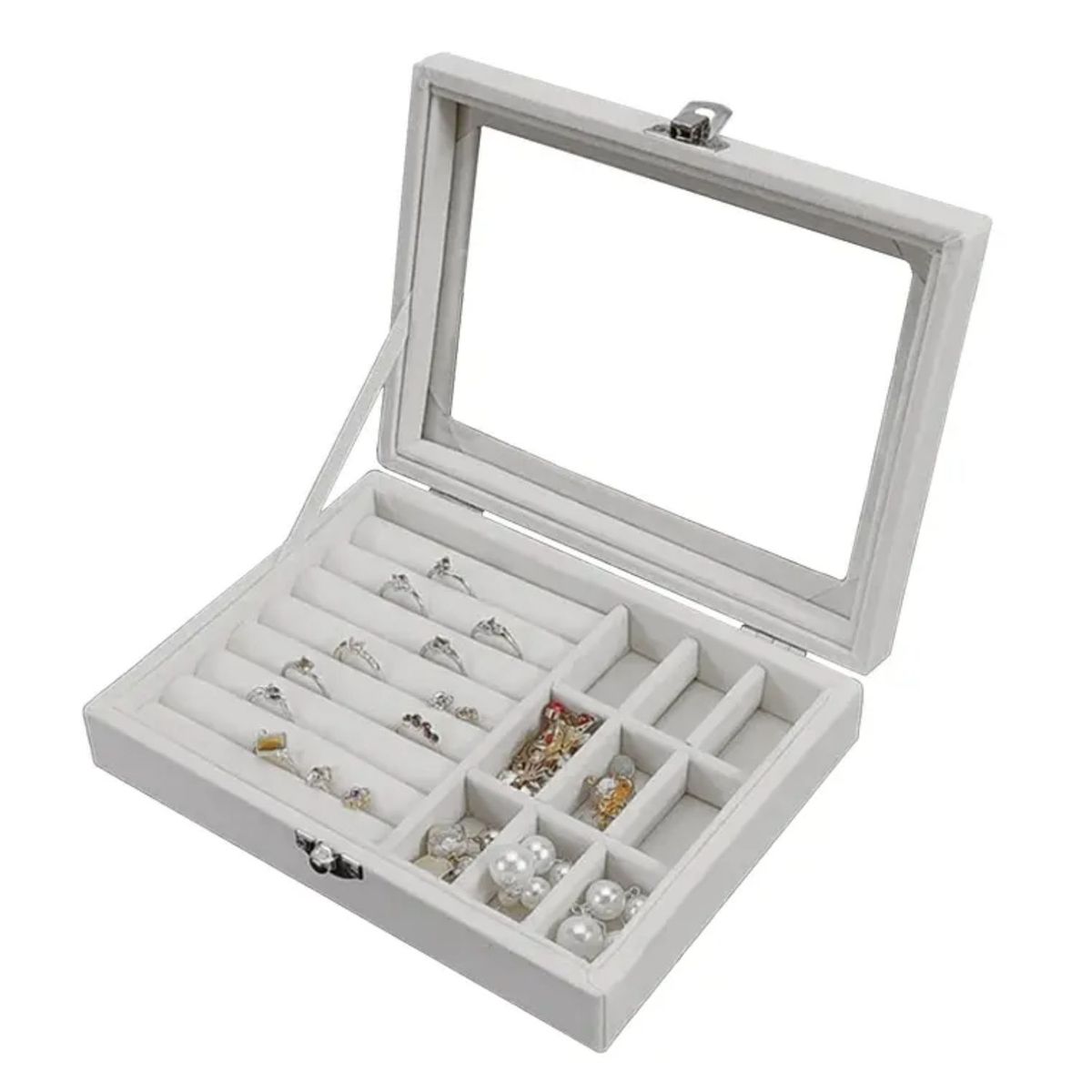 GENERICO - Joyero Organizador De Plush Portatil Multiusos Gris