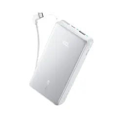 ANKER - Zolo Powerbank 20000mAh 22.5W USB-C integrado Carga rápida Blanco Universal