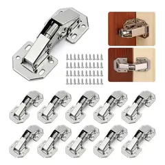GENERICO - 10uds Bisagras Bidimensional Oculta 90 Grados Para Puerta Armario