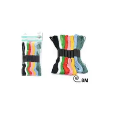 GENERICO - HILO DE BORDAR 8M COLOR SURTIDO 8PCS