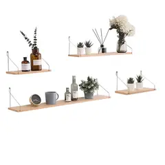 GENERICO - Estantes Flotantes De Pared Para Dormitorio Cocina Baño 4pcs