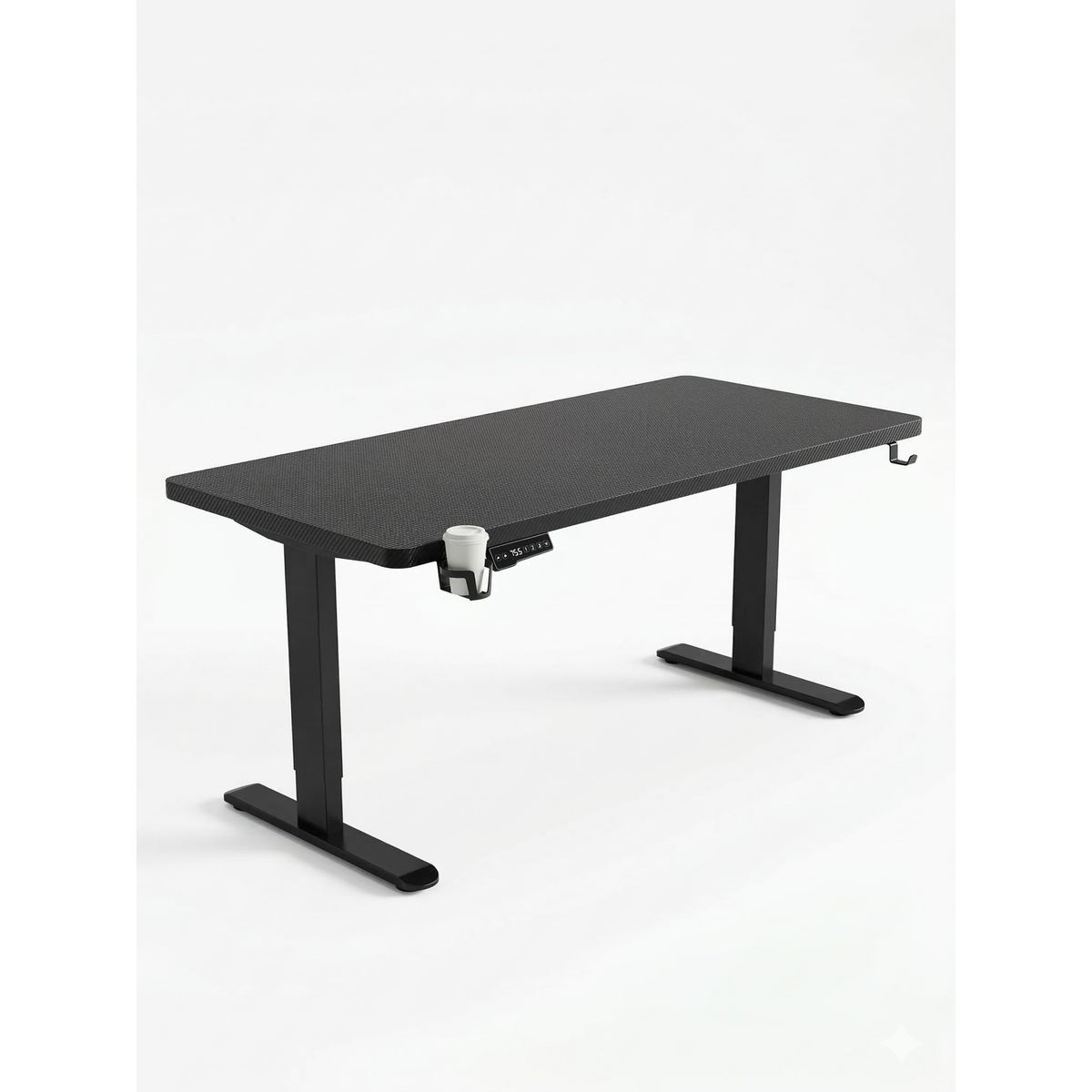 GENERICO - Escritorio Eléctrico Ajustable Inteligente 120cmx60cm Negro Fibra De Carbono