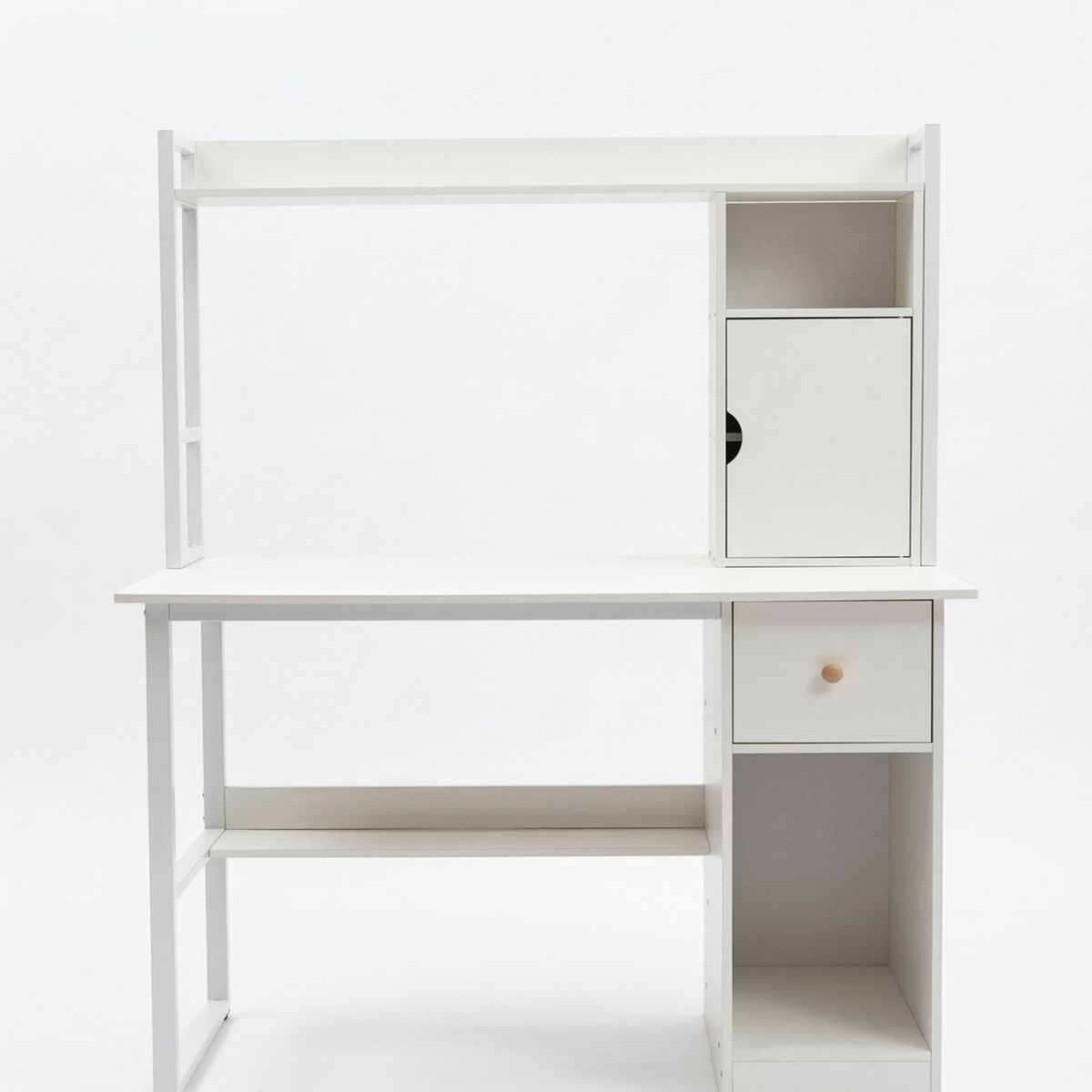 GENERICO - Escritorio Librero Con Estantería Y Cajón Moderno Oficina Home Office 100x48x137cm