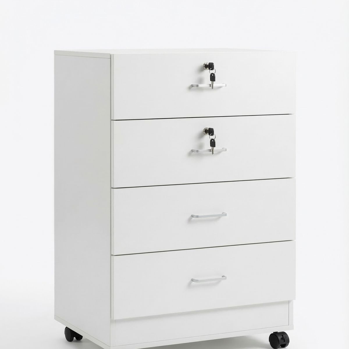 GENERICO - Mueble De Oficina Cajonera Oficina Móvil Moderno Con Ruedas 4 Cajones 56x40x90cm