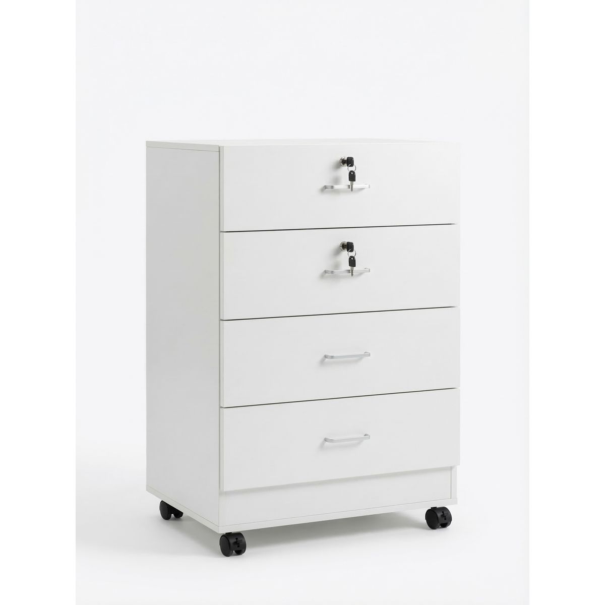 GENERICO - Mueble De Oficina Cajonera Oficina Móvil Moderno Con Ruedas 4 Cajones 56x40x90cm