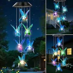 GENERICO - Lampara LED Solar Colgante Para Jardin Terraza Colibrí Col Para Decoración