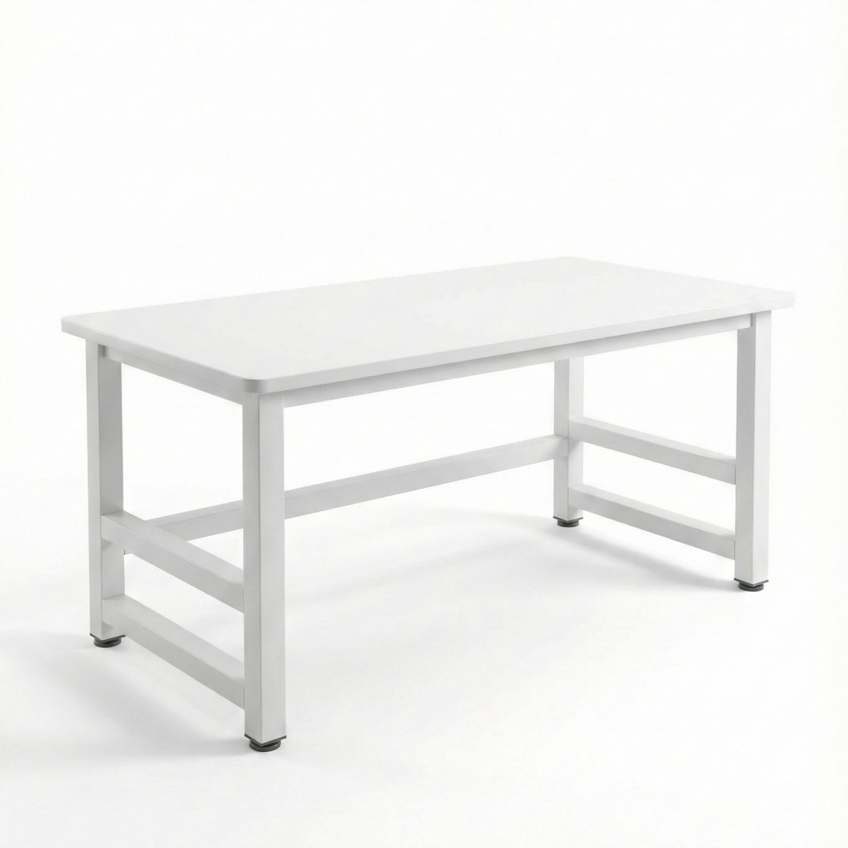 GENERICO - Escritorio Oficina Blanco Moderno Home Office Firme 100x60x73cm Estructura Tubo 40mm