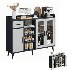 WUWAWDOGA - Muebles Estante Organizador Microondas Horno Para Cocina 120x90x30cm Gris