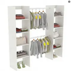 WUWAWDOGA - Armario Closet Ropero Minimalista Moderno Organizador Recamar 180x160x40cm Blanco