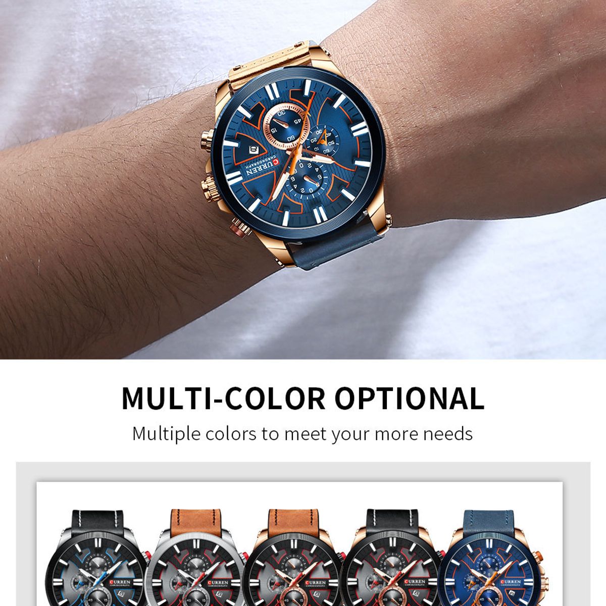 CURREN - Reloj Curren Hombre - Café