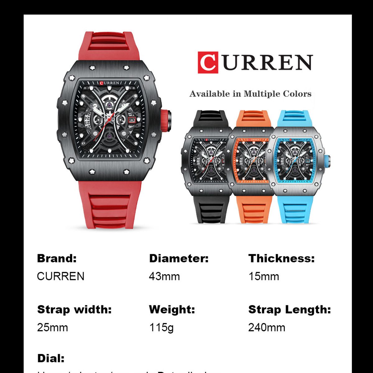 CURREN - Reloj Curren Hombre - Negro