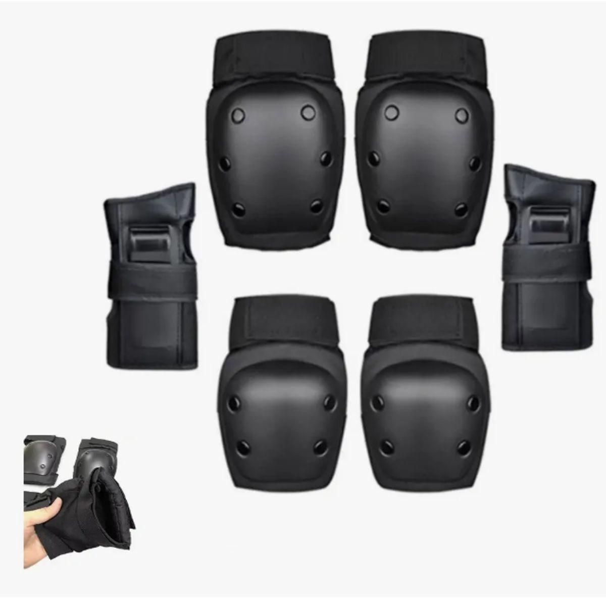 GENERICO - Set De 6pcs Equipo De Protección Bici Patines Esquí Adulto