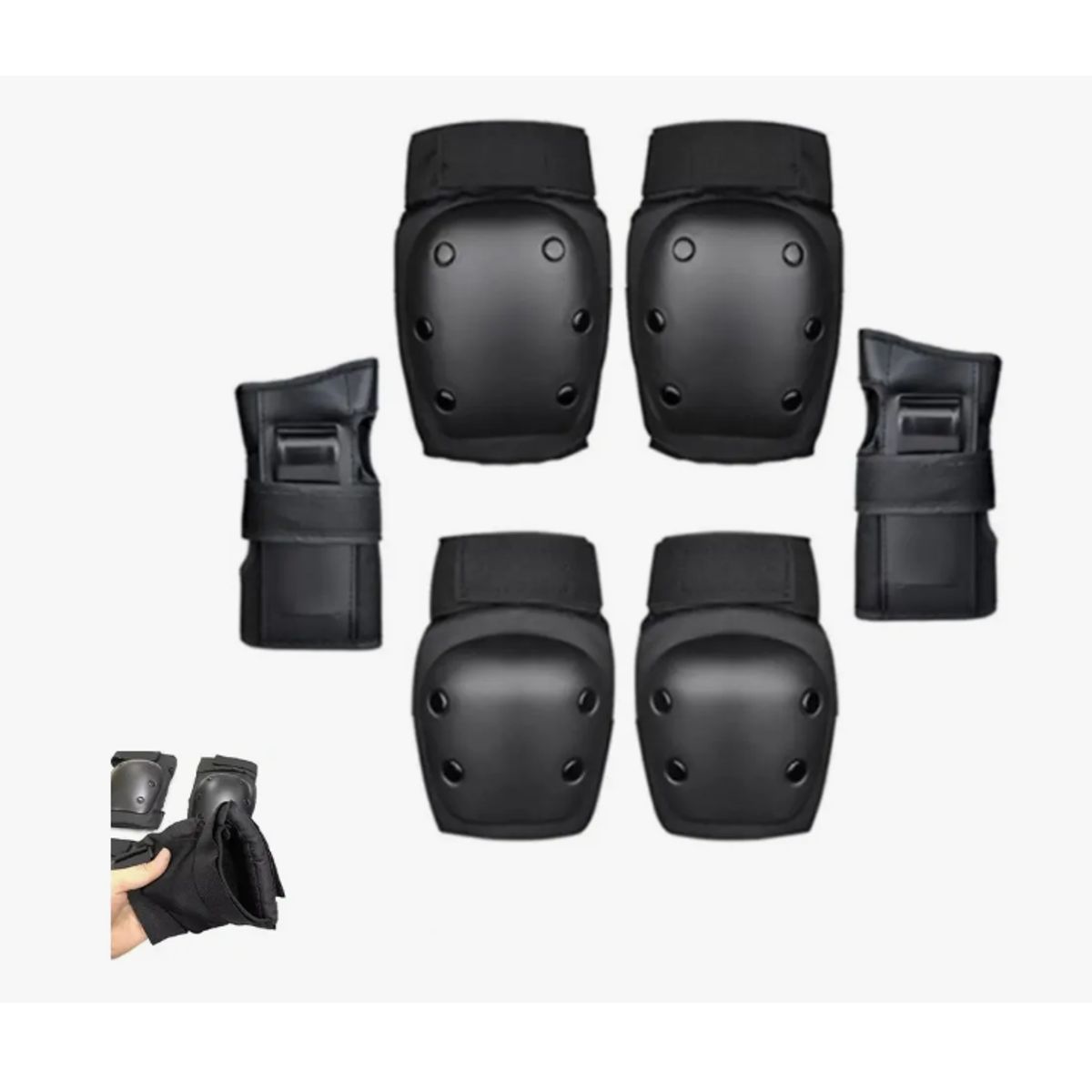 GENERICO - Set De 6pcs Equipo De Protección Bici Patines Esquí Adulto