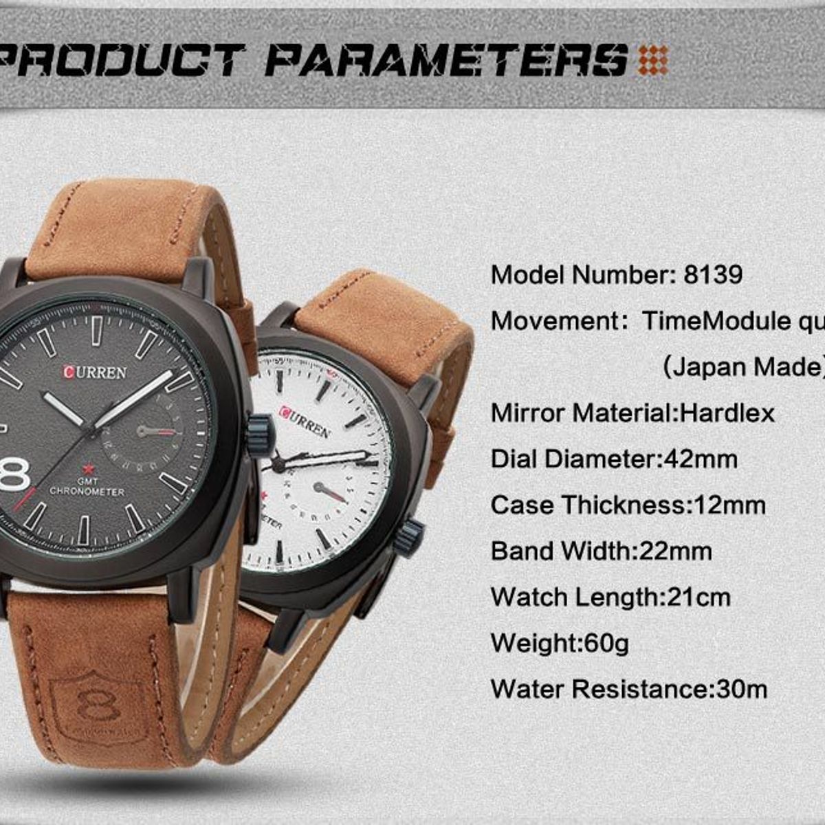 CURREN - Reloj Curren Hombre - Café
