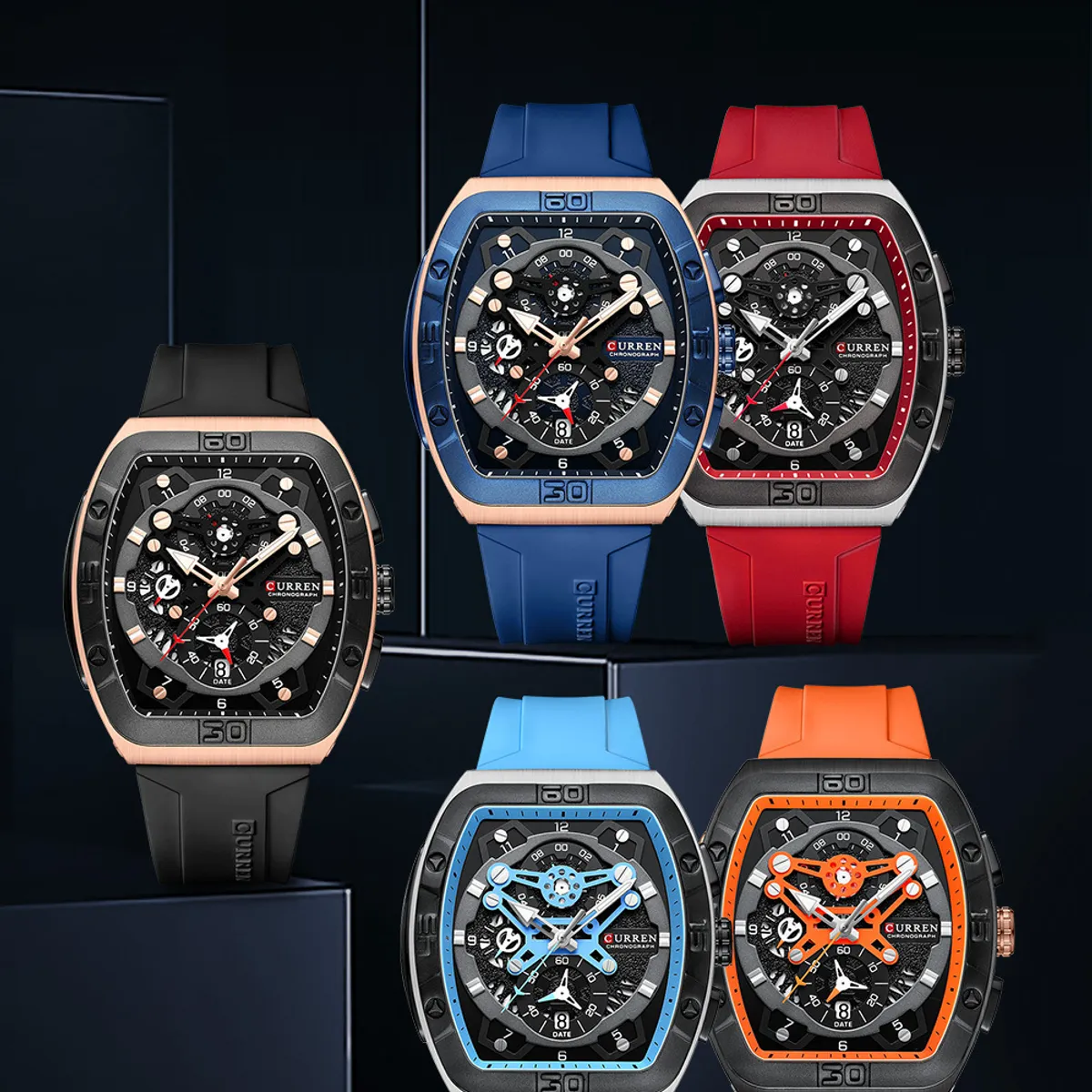 CURREN - Reloj Curren Hombre - Naranja