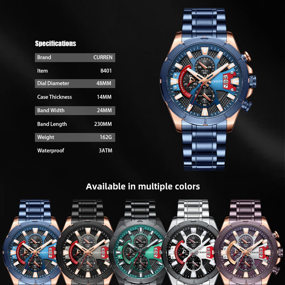 CURREN - Reloj Curren Hombre - Azul