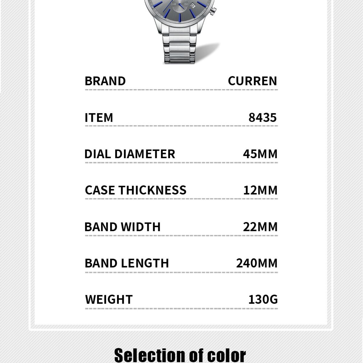 CURREN - Reloj Curren Hombre - Negro