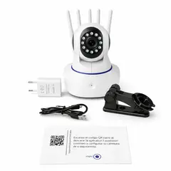 GENERICO - Cámara Seguridad WiFi 5 Antenas Full HD Visión Nocturna