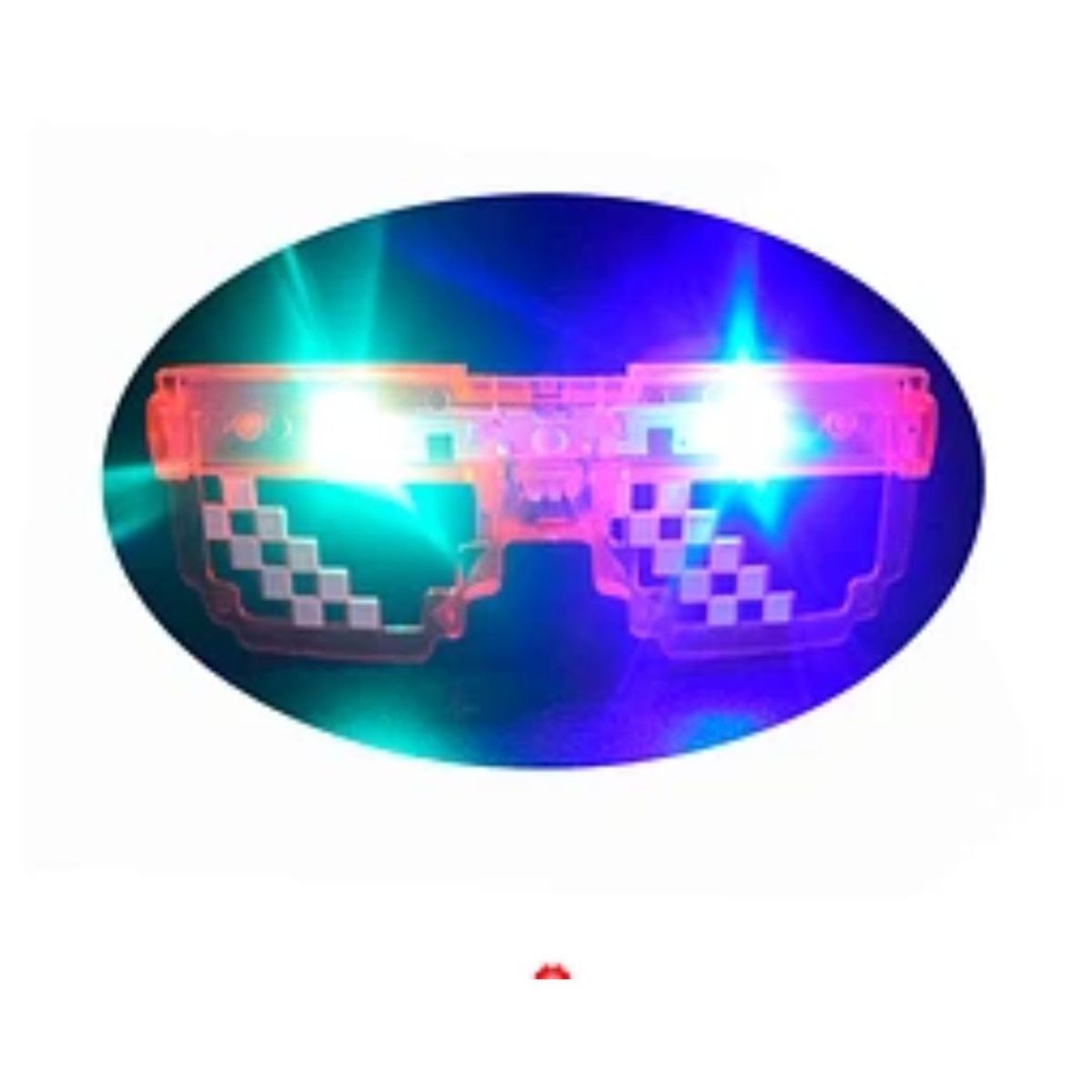 GENERICO - Lentes Pixelados led 1un color aleatorio 6x15cm