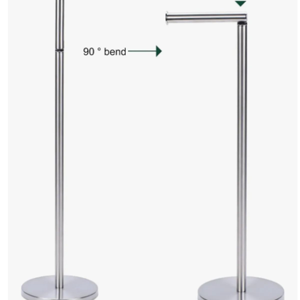 GENERICO - Portarrollos Papel Higiénico Rollo Acero Inoxidable Pedestal