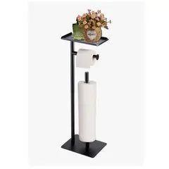 GENERICO - Porta Papel Higiénico Acero Inoxidable Pedestal Con Bandeja