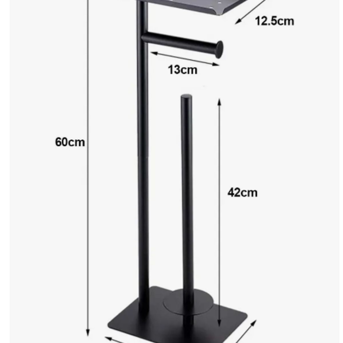 GENERICO - Porta Papel Higiénico Acero Inoxidable Pedestal Con Bandeja