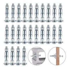 GENERICO - 25Uds Anclajes De Pared Huecas Con Tornillos M5 10mm 5 X 37mm