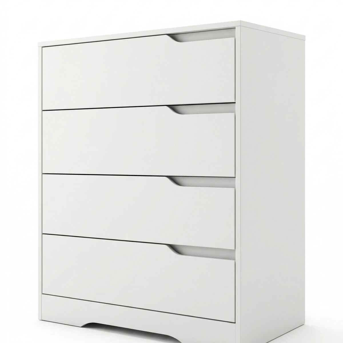 GENERICO - Velador 4 Cajones Organizar  Blanca Moderna Minimalista Dormitorio Sin Tiradores 71x41x82cm