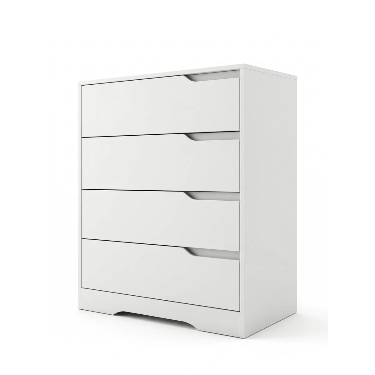 GENERICO - Velador 4 Cajones Organizar  Blanca Moderna Minimalista Dormitorio Sin Tiradores 71x41x82cm