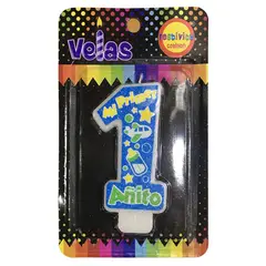 GENERICO - VELA MI 1ER AITO CELESTE X1 UNI