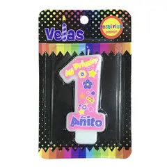 GENERICO - VELA MI 1ER AITO ROSADO X1 UNI