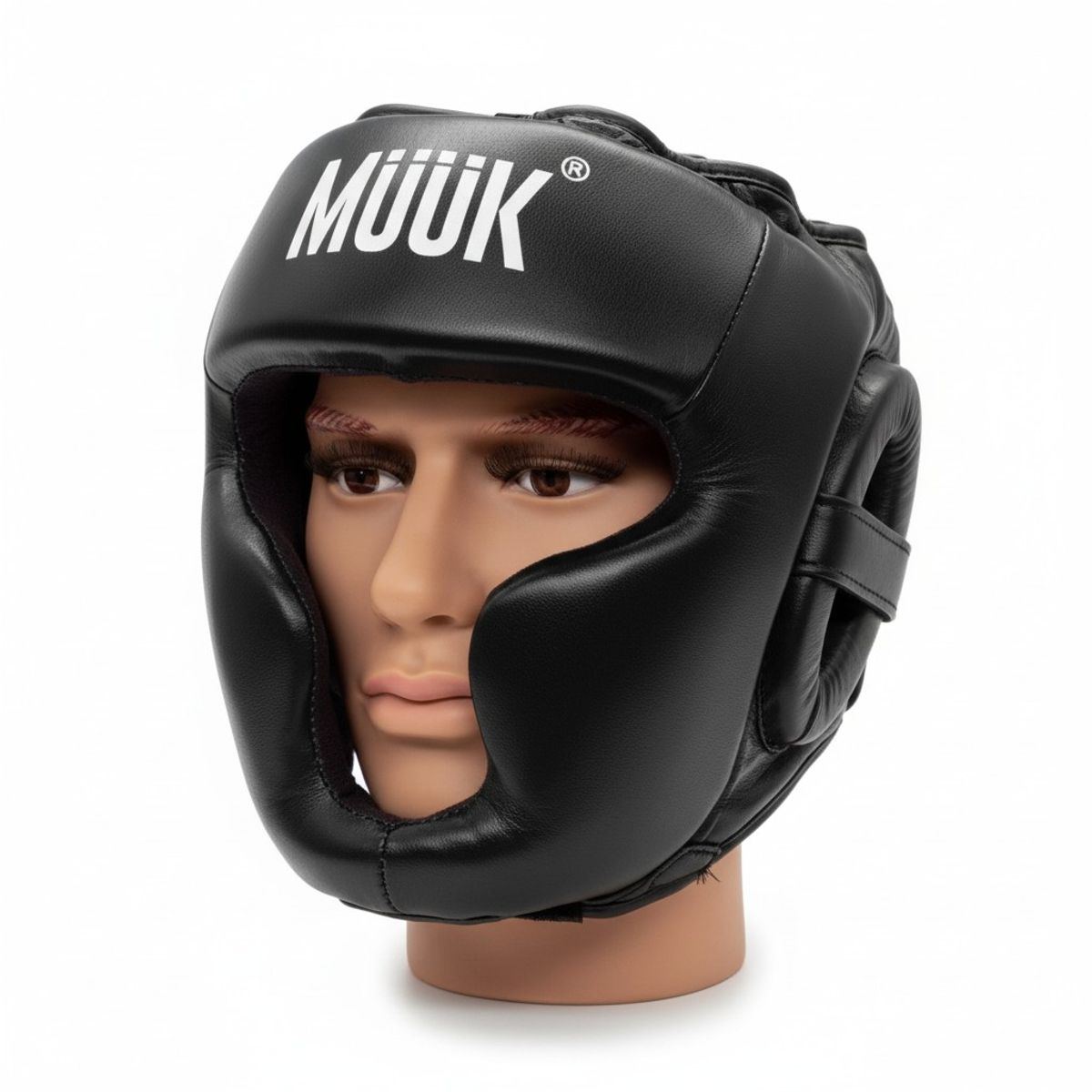 MUUK - PROTECTOR DE CABEZA PARA BOXEO CON POMULO MUUK NEGRO