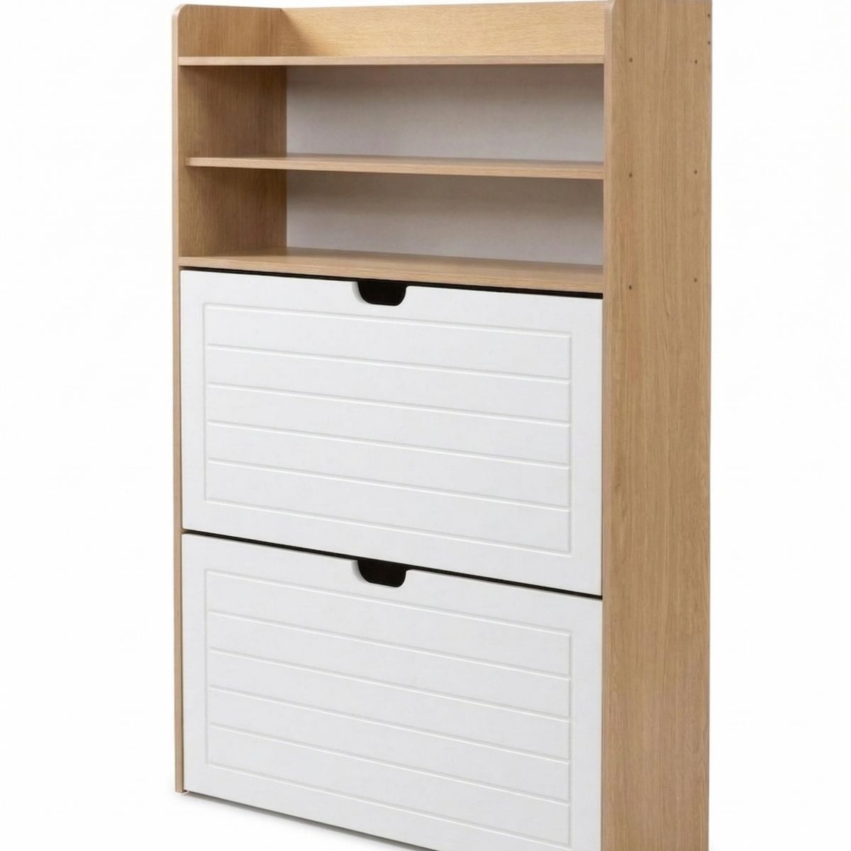 GENERICO - Zapatero Organizador Slim 2 Cajones Y Estantes  Multifuncional 80x24x120CM