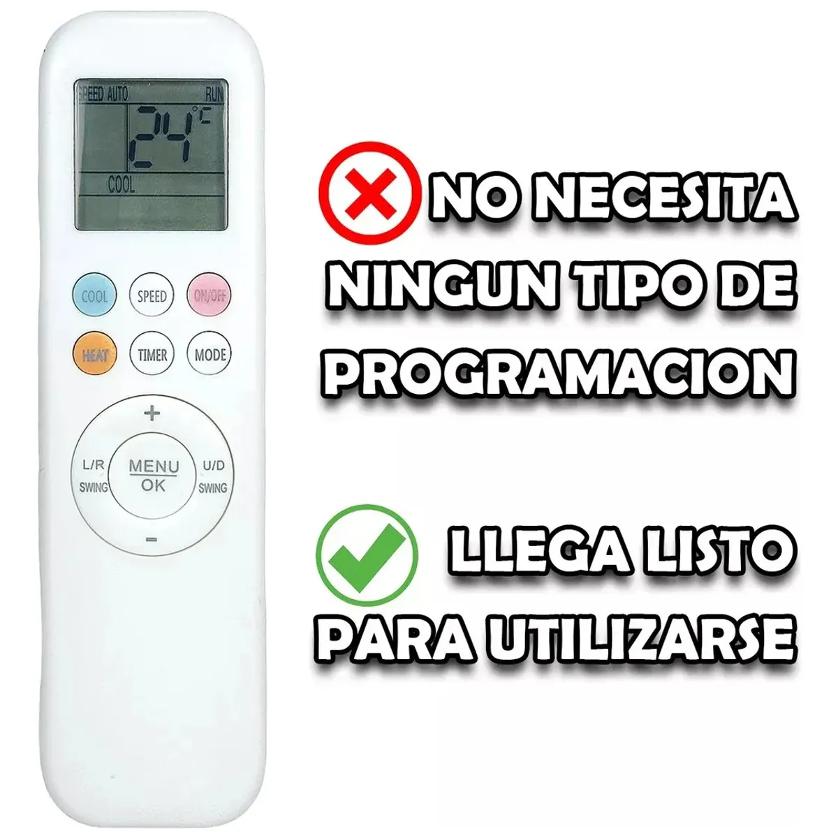 KUANGYE - Control Para Mirage Aire Ac Xlife 2021 YKR-T/011E, YKR-T/012E, YKR-T/013E, YKR-T/121E