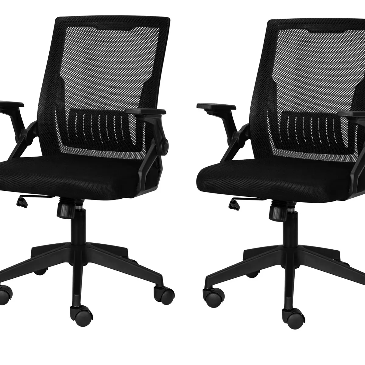 VIDITA - Set 2 Sillas Carla Ergonómica Asiento De Memoria Silla Oficina Lumber Biónico Apoyabrazo Ajustable