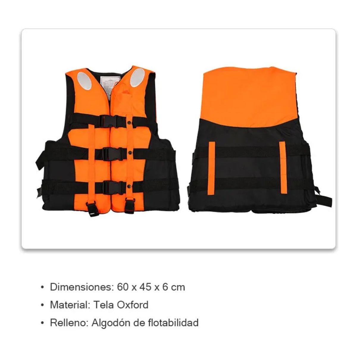 ATURE - Chaleco Salvavida Certificado Adulto Silbar Talla Única Naranja