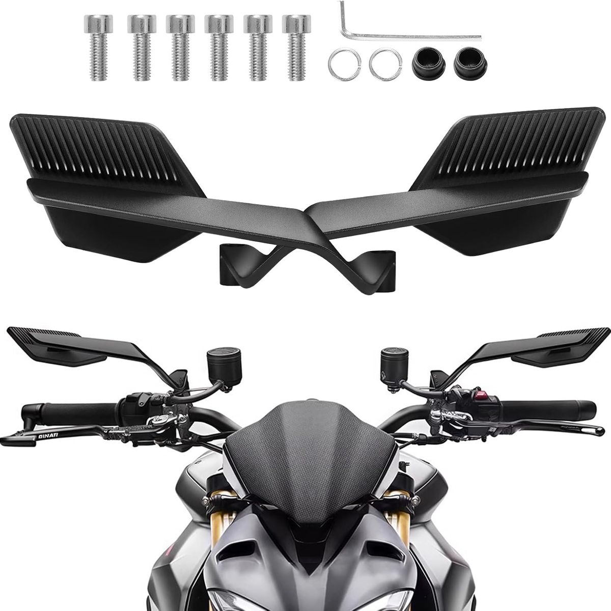 KUANGYE - Espejo Aleron Tunning Para Motos Naked