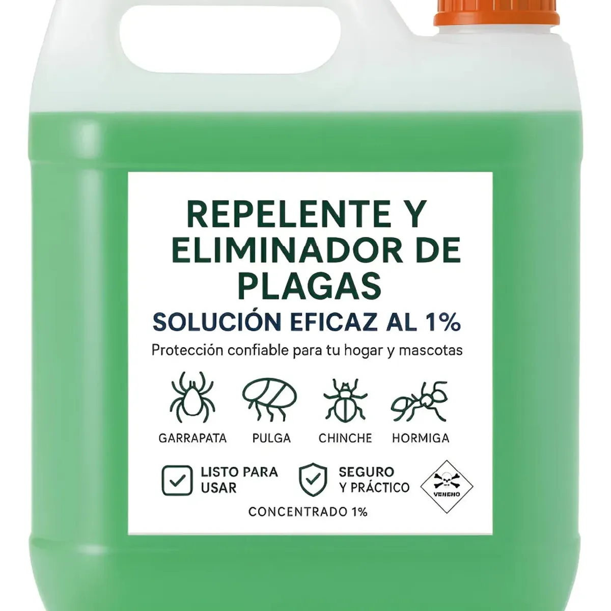 GENERICO - Eliminador de Plagas Pulgas Garrapatas Interexte 5 L